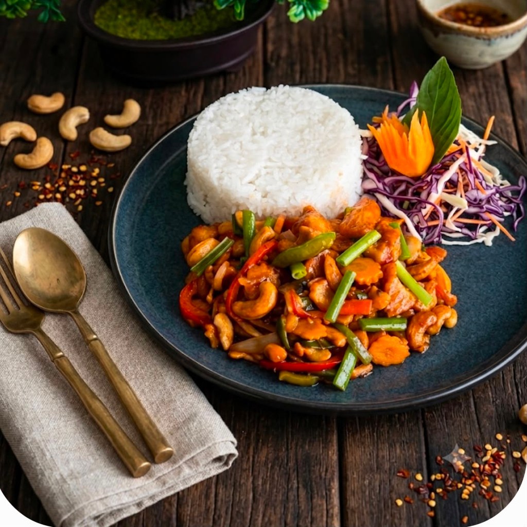 Kai Pad Med Mamaung (poulet noix de cajou)
