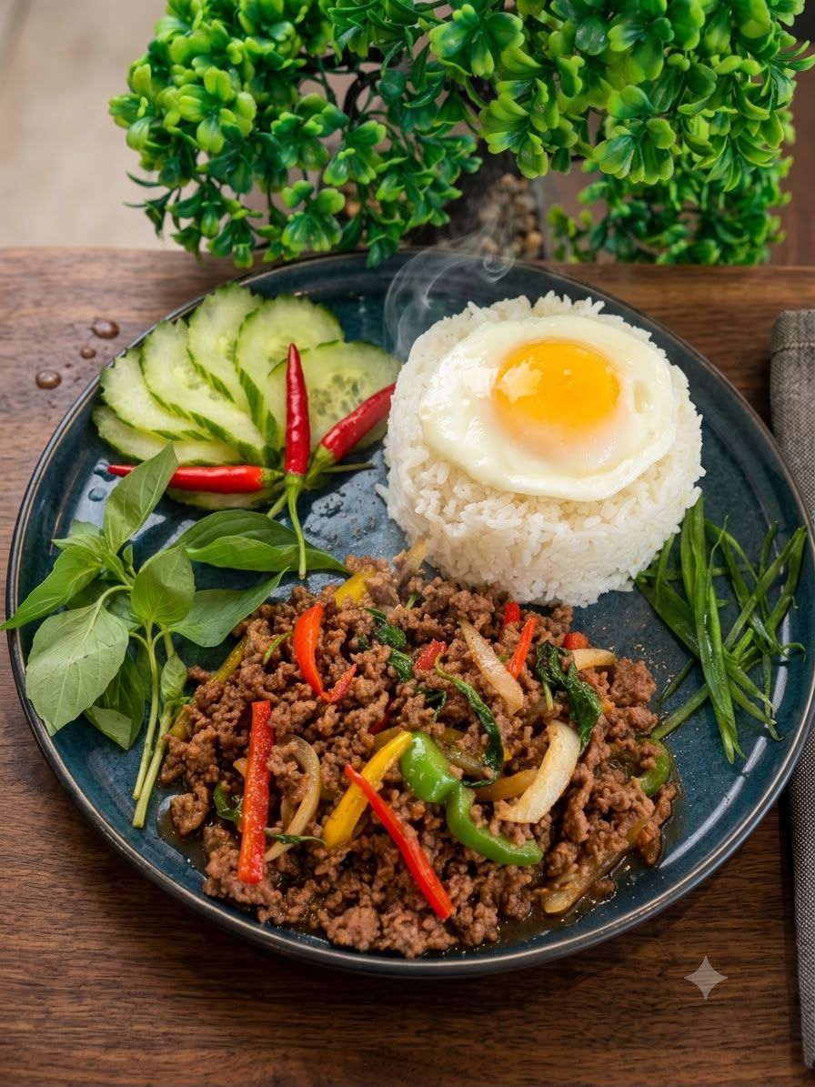 Pad Krapao (sauté au basilic thaï) 🌶️🌶️🌶️
