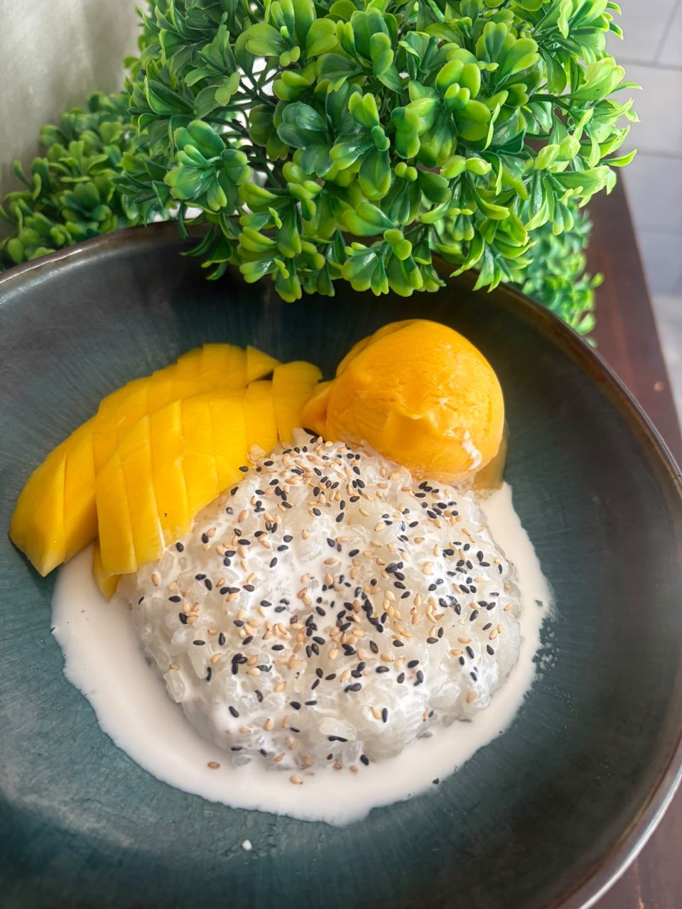 Riz Coco Crème glacée Mangue et morceaux de mangue